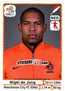 Sticker Nigel de Jong - UEFA Euro Poland-Ukraine 2012 n. 179 - Panini