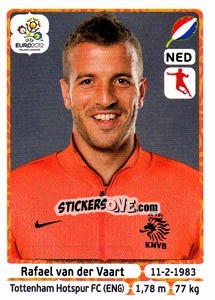 Sticker Rafael van der Vaart - UEFA Euro Poland-Ukraine 2012 n. 181 - Panini