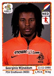 Sticker Georginio Wijnaldum - UEFA Euro Poland-Ukraine 2012 n. 183 - Panini