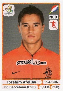 Figurina Ibrahim Afellay - UEFA Euro Poland-Ukraine 2012 n. 184 - Panini