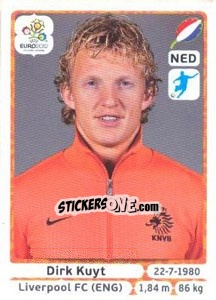 Sticker Dirk Kuyt - UEFA Euro Poland-Ukraine 2012 - Panini