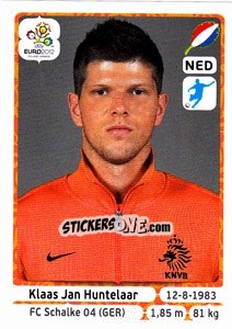 Sticker Klaas Jan Huntelaar - UEFA Euro Poland-Ukraine 2012 n. 190 - Panini