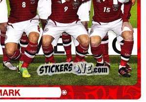 Sticker Team - Danmark - UEFA Euro Poland-Ukraine 2012 - Panini