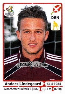 Cromo Anders Lindegaard - UEFA Euro Poland-Ukraine 2012 n. 201 - Panini