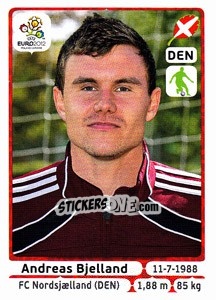 Sticker Andreas Bjelland - UEFA Euro Poland-Ukraine 2012 n. 205 - Panini