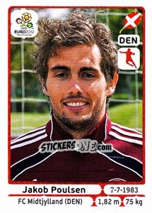 Sticker Jakob Poulsen - UEFA Euro Poland-Ukraine 2012 - Panini