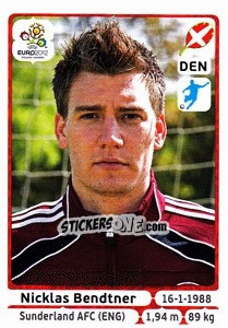 Sticker Nicklas Bendtner - UEFA Euro Poland-Ukraine 2012 n. 219 - Panini