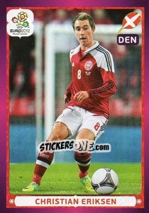 Sticker Christian Eriksen - UEFA Euro Poland-Ukraine 2012 n. 221 - Panini