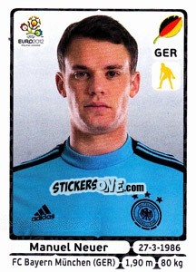 Sticker Manuel Neuer - UEFA Euro Poland-Ukraine 2012 n. 229 - Panini