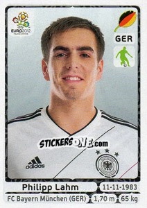 Sticker Philipp Lahm - UEFA Euro Poland-Ukraine 2012 n. 231 - Panini