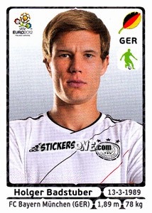 Sticker Holger Badstuber - UEFA Euro Poland-Ukraine 2012 n. 232 - Panini