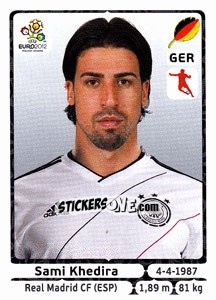 Sticker Sami Khedira - UEFA Euro Poland-Ukraine 2012 n. 238 - Panini