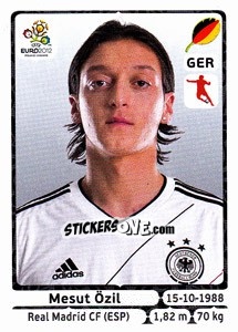 Sticker Mesut Özil - UEFA Euro Poland-Ukraine 2012 n. 241 - Panini