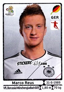 Sticker Marco Reus - UEFA Euro Poland-Ukraine 2012 n. 243 - Panini