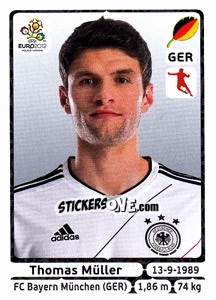 Sticker Thomas Müller - UEFA Euro Poland-Ukraine 2012 n. 245 - Panini