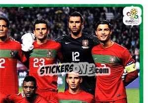 Sticker Team - Portugal - UEFA Euro Poland-Ukraine 2012 - Panini