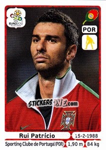 Sticker Rui Patrício - UEFA Euro Poland-Ukraine 2012 n. 258 - Panini