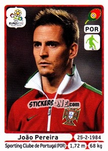Sticker João Pereira - UEFA Euro Poland-Ukraine 2012 n. 263 - Panini
