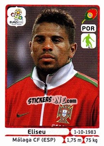 Sticker Eliseu - UEFA Euro Poland-Ukraine 2012 n. 265 - Panini