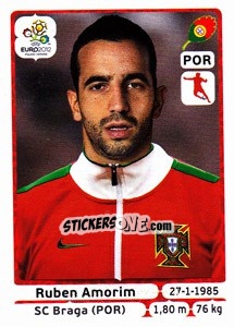 Sticker Ruben Amorim - UEFA Euro Poland-Ukraine 2012 n. 266 - Panini