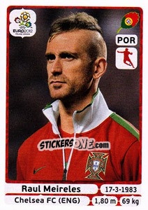 Sticker Raul Meireles - UEFA Euro Poland-Ukraine 2012 n. 267 - Panini