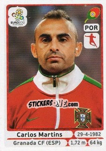 Sticker Carlos Martins - UEFA Euro Poland-Ukraine 2012 - Panini