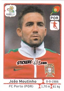Sticker João Moutinho - UEFA Euro Poland-Ukraine 2012 n. 269 - Panini
