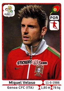 Sticker Miguel Veloso - UEFA Euro Poland-Ukraine 2012 n. 270 - Panini