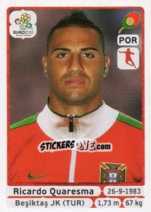 Sticker Ricardo Quaresma - UEFA Euro Poland-Ukraine 2012 - Panini