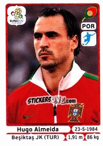 Sticker Hugo Almeida - UEFA Euro Poland-Ukraine 2012 n. 275 - Panini