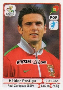 Sticker Hélder Postiga - UEFA Euro Poland-Ukraine 2012 n. 276 - Panini