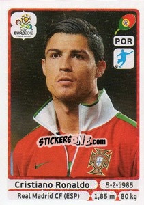 Sticker Cristiano Ronaldo - UEFA Euro Poland-Ukraine 2012 n. 277 - Panini