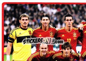 Sticker Team - España - UEFA Euro Poland-Ukraine 2012 - Panini