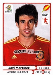 Sticker Javi Martínez - UEFA Euro Poland-Ukraine 2012 - Panini