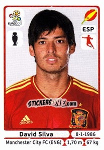 Sticker David Silva - UEFA Euro Poland-Ukraine 2012 n. 302 - Panini
