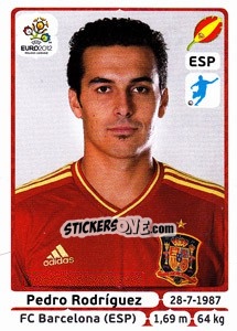 Sticker Pedro Rodríguez - UEFA Euro Poland-Ukraine 2012 n. 303 - Panini