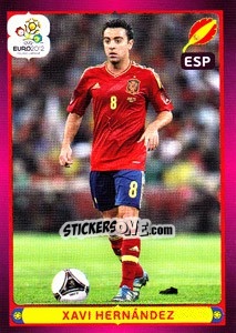 Sticker Xavi Hernández - UEFA Euro Poland-Ukraine 2012 n. 308 - Panini