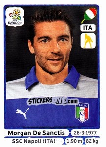 Sticker Morgan De Sanctis - UEFA Euro Poland-Ukraine 2012 n. 317 - Panini