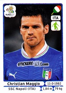 Sticker Christian Maggio - UEFA Euro Poland-Ukraine 2012 n. 323 - Panini