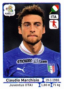 Sticker Claudio Marchisio - UEFA Euro Poland-Ukraine 2012 n. 327 - Panini