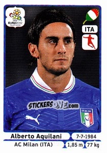 Sticker Alberto Aquilani - UEFA Euro Poland-Ukraine 2012 n. 329 - Panini