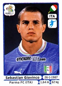 Sticker Sebastian Giovinco - UEFA Euro Poland-Ukraine 2012 n. 331 - Panini