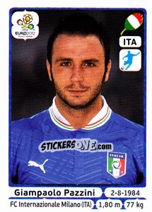 Sticker Giampaolo Pazzini - UEFA Euro Poland-Ukraine 2012 - Panini