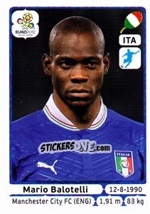 Sticker Mario Balotelli - UEFA Euro Poland-Ukraine 2012 n. 335 - Panini