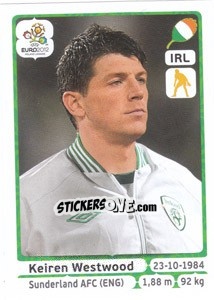 Sticker Keiren Westwood - UEFA Euro Poland-Ukraine 2012 - Panini