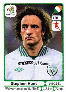 Sticker Stephen Hunt - UEFA Euro Poland-Ukraine 2012 n. 358 - Panini