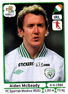 Sticker Aiden McGeady - UEFA Euro Poland-Ukraine 2012 n. 359 - Panini