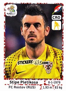Sticker Stipe Pletikosa - UEFA Euro Poland-Ukraine 2012 n. 374 - Panini