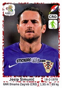 Sticker Josip šimunic - UEFA Euro Poland-Ukraine 2012 n. 376 - Panini
