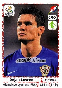 Sticker Dejan Lovren - UEFA Euro Poland-Ukraine 2012 n. 378 - Panini